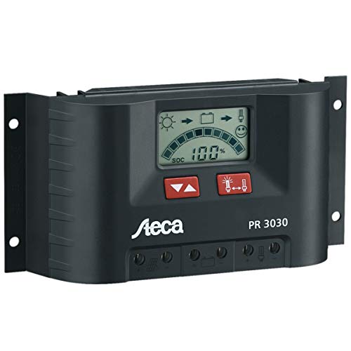 Steca PR3030 3030 Solarladeregler mit LCD Display und Lastausgang für 12 V Verbraucher bis 30 A